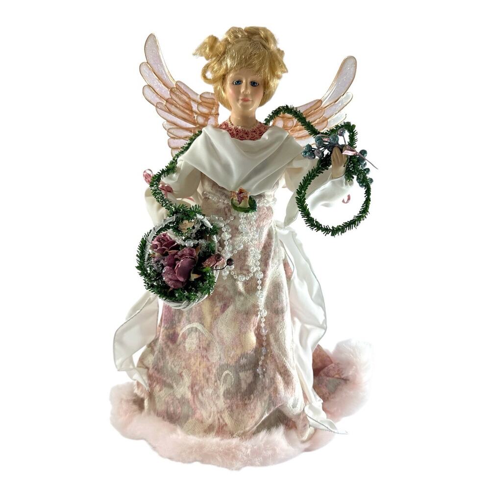 Vintage 1997 House of Lloyd Crystal Nicole 17” Angel Christmas Tree Topper Box - Picture 3 of 10